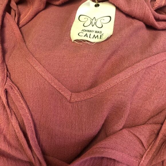Johnny Was Calme Gauze Split Top M - Picture 12 of 12